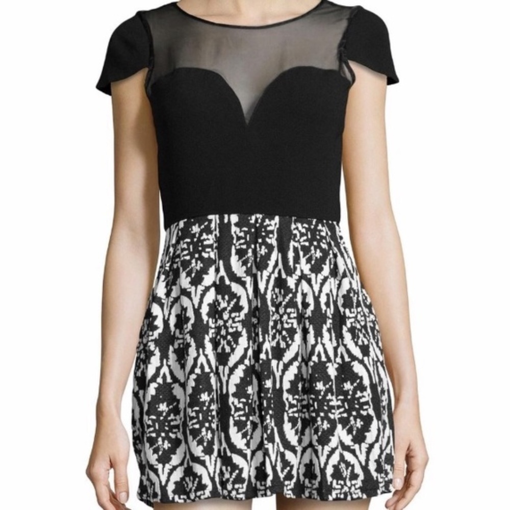 NWT Lovers + Friends Black Sheer Dress